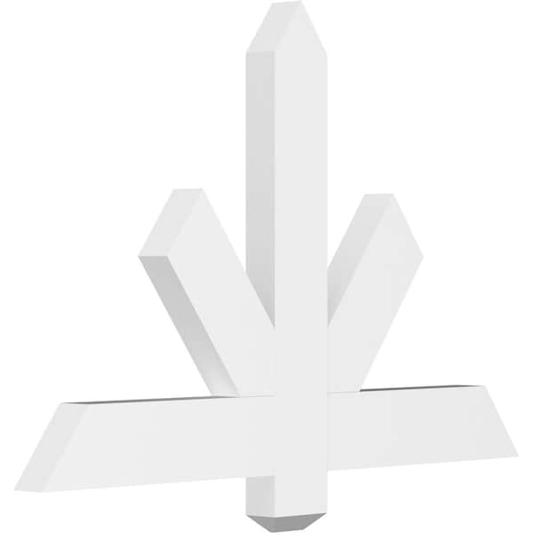 Ekena Millwork Kennewick Architectural Grade PVC Gable Bracket, 36"W x 24"H x 2"D x 4"F, 16/12 Pitch GBP036X24X0204KEN00 - main